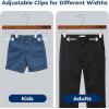 imageSereneLife 30 Pack Wooden Pants Hangers with Clips  White 14quotx05quotx67quot Heavy Duty Wood Skirt Hangers with 360 Swivel Hook ampamp Adjustable NonSlip Clips for Jeans Slacks ShortsBrown