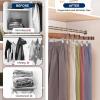 imageSereneLife 30 Pack Wooden Pants Hangers with Clips  White 14quotx05quotx67quot Heavy Duty Wood Skirt Hangers with 360 Swivel Hook ampamp Adjustable NonSlip Clips for Jeans Slacks ShortsBrown