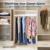 imageSereneLife 30 Pack Wooden Pants Hangers with Clips  White 14quotx05quotx67quot Heavy Duty Wood Skirt Hangers with 360 Swivel Hook ampamp Adjustable NonSlip Clips for Jeans Slacks ShortsWhite