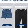 imageSereneLife 30 Pack Wooden Pants Hangers with Clips  White 14quotx05quotx67quot Heavy Duty Wood Skirt Hangers with 360 Swivel Hook ampamp Adjustable NonSlip Clips for Jeans Slacks ShortsWhite