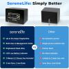 imageSereneLife Fingerprint Safe 063 Cubic FT  Electronic Fingerprint Access Money Handgun ampamp Jewlery Safe for Home ampamp Office  Touchscreen Keypad ampamp includes 4 Keys  1377 x 984 x 984 Inch  Black