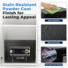 imageSereneLife Fingerprint Safe 063 Cubic FT  Electronic Fingerprint Access Money Handgun ampamp Jewlery Safe for Home ampamp Office  Touchscreen Keypad ampamp includes 4 Keys  1377 x 984 x 984 Inch  Black