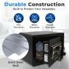 imageSereneLife Fingerprint Safe 063 Cubic FT  Electronic Fingerprint Access Money Handgun ampamp Jewlery Safe for Home ampamp Office  Touchscreen Keypad ampamp includes 4 Keys  1377 x 984 x 984 Inch  Black