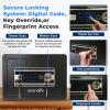 imageSereneLife Fingerprint Safe 063 Cubic FT  Electronic Fingerprint Access Money Handgun ampamp Jewlery Safe for Home ampamp Office  Touchscreen Keypad ampamp includes 4 Keys  1377 x 984 x 984 Inch  Black