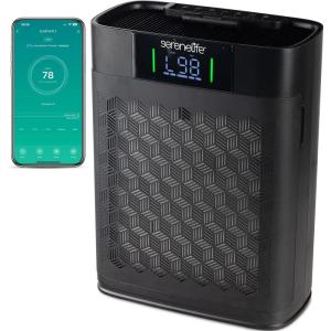 imageSereneLife HEPA Air Purifier for Home  Smart WiFi ampamp App Control UltraQuiet Air Purifier for Bedrooms ampamp Large Rooms Removes Dust Pet Hair ampamp Odors Ideal for Pets ampamp Allergies 1800 Sq Ft WhiteBlack