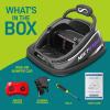 imageSereneLife 12V Electric Bumper Car for Kids  Remote Control Option 360 Spin LED Lights Safety Belt Kids Toddler Baby Bumper Car 38 YearsBlack