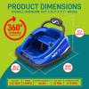 imageSereneLife 12V Electric Bumper Car for Kids  Remote Control Option 360 Spin LED Lights Safety Belt Kids Toddler Baby Bumper Car 38 YearsBlue