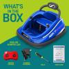 imageSereneLife 12V Electric Bumper Car for Kids  Remote Control Option 360 Spin LED Lights Safety Belt Kids Toddler Baby Bumper Car 38 YearsBlue