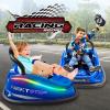 imageSereneLife 12V Electric Bumper Car for Kids  Remote Control Option 360 Spin LED Lights Safety Belt Kids Toddler Baby Bumper Car 38 YearsBlue