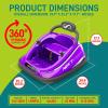 imageSereneLife 12V Electric Bumper Car for Kids  Remote Control Option 360 Spin LED Lights Safety Belt Kids Toddler Baby Bumper Car 38 YearsPurple