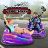 imageSereneLife 12V Electric Bumper Car for Kids  Remote Control Option 360 Spin LED Lights Safety Belt Kids Toddler Baby Bumper Car 38 YearsPurple