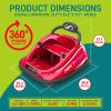 imageSereneLife 12V Electric Bumper Car for Kids  Remote Control Option 360 Spin LED Lights Safety Belt Kids Toddler Baby Bumper Car 38 YearsRed