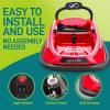 imageSereneLife 12V Electric Bumper Car for Kids  Remote Control Option 360 Spin LED Lights Safety Belt Kids Toddler Baby Bumper Car 38 YearsRed
