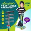 imageSereneLife 3 Wheeled Scooter for Kids  2in1 SitStand Child Toddlers Toy Kick Scooters w FlipOut Seat Adjustable Height Wide Deck Flashing Wheel Lights Great for Outdoor Fun SLKS18 Teal