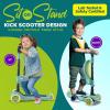 imageSereneLife 3 Wheeled Scooter for Kids  2in1 SitStand Child Toddlers Toy Kick Scooters w FlipOut Seat Adjustable Height Wide Deck Flashing Wheel Lights Great for Outdoor Fun SLKS18 Teal