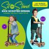 imageSereneLife 3 Wheeled Scooter for Kids  2in1 SitStand Child Toddlers Toy Kick Scooters w FlipOut Seat Adjustable Height Wide Deck Flashing Wheel Lights Great for Outdoor Fun  SLKSTIG Tiger