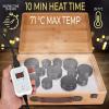 imageSereneLife Hot Stones Massage Kit with Warmer Warm Round Basalt Stone Massaging Set with Portable Heater 12 LargeSmall Rocks Digital Controller For Professional and Home Spa TherapyNatural 12pc