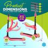 imageSerenelife 3 Wheeled Scooter for Kids  2in1 SitStand Child Toddlers Toy Kick Scooters w FlipOut Seat Adjustable Height Wide Deck Flashing Wheel Lights for Outdoor Fun  SLKS39 Watermelon