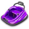 imageSereneLife 12V Electric Bumper Car for Kids  Remote Control Option 360 Spin LED Lights Safety Belt Kids Toddler Baby Bumper Car 38 YearsPurple