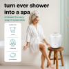 imageSereneLife Counter Towel Warmer Bucket  with Customized Fragrance for Spa and Bathroom Luxury Towel Heater Auto Shut off Fits 1 large Towel Blanket Bathrobe PJs BlackBlack
