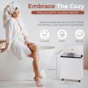 imageSereneLife Luxury Rectangle Towel Warmer  Spa ampamp Bathroom Heater with Custom Fragrance Auto ShutOff Fits 2 large Towels Blankets Bathrobes PJs  Perfect Gift for Him ampamp Her BlackBlack