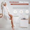 imageSereneLife Luxury Rectangle Towel Warmer  Spa ampamp Bathroom Heater with Custom Fragrance Auto ShutOff Fits 2 large Towels Blankets Bathrobes PJs  Perfect Gift for Him ampamp Her BlackRose Gold