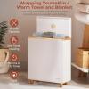 imageSereneLife Luxury Rectangle Towel Warmer  Spa ampamp Bathroom Heater with Custom Fragrance Auto ShutOff Fits 2 large Towels Blankets Bathrobes PJs  Perfect Gift for Him ampamp Her BlackRose Gold