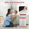 imageSereneLife SLTLWSQ80 Warmer23L Capacity Bucket with Timer Function Fits Up to Two Oversized Towels for Bathroom PinkPink