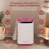 imageSereneLife SLTLWSQ80 Warmer23L Capacity Bucket with Timer Function Fits Up to Two Oversized Towels for Bathroom PinkPink
