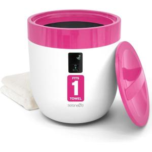 imageSereneLife Counter Towel Warmer Bucket with Customized Fragrance Auto Shut Off Fits 1 Large Blanket Bathrobe PJs Luxury Heater for Spa and Bathroom BlackPink
