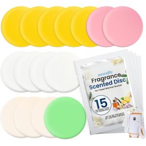 imageSereneLife Fragrance Disc 15 Fragrant Scents Suitable for Towel Warmer Bucket Convenient Size Fits in Most Air Freshener Holders  Fresh Aroma Stays for 30 to 60 DaysAssorted