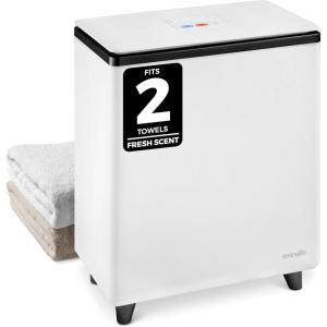 imageSereneLife Luxury Rectangle Towel Warmer  Spa ampamp Bathroom Heater with Custom Fragrance Auto ShutOff Fits 2 large Towels Blankets Bathrobes PJs  Perfect Gift for Him ampamp Her BlackBlack