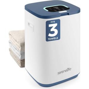 imageSereneLife SLTLWSQ80 Warmer23L Capacity Bucket with Timer Function Fits Up to Two Oversized Towels for Bathroom PinkBlue