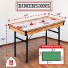 imageSereneLife 4 in 1 Multi Game Table 4x2 Folding Portable Sports Arcade Games with Accessories Ping Pong Air Hockey Pool Billiards and Shuffleboard for Indoor Outdoor All Ages