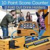imageSereneLife 48in Foosball Table Competition Sized Set with 2 Balls and 2 Cup Holders for Indoor Family Arcade Game RoomNatural