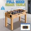 imageSereneLife 48in Foosball Table Competition Sized Set with 2 Balls and 2 Cup Holders for Indoor Family Arcade Game RoomNatural