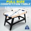 imageSereneLife 54quot Air Hockey Game Table with 2X Stronger Motor Lightup Scoreboard AC in Line Power Switch Includes 2 Pucks 2 PushersNatural