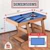 imageSereneLife 5in1 Folding Multi Game Table 40quot Full Size Combo Sports Arcade Game with Foosball Soccer Ping Pong Pool Billiards Bowling ampamp Shuffleboard Set Wood Construction for Play Rec Room