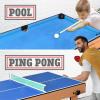 imageSereneLife 5in1 Folding Multi Game Table 40quot Full Size Combo Sports Arcade Game with Foosball Soccer Ping Pong Pool Billiards Bowling ampamp Shuffleboard Set Wood Construction for Play Rec Room