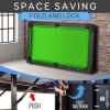 imageSereneLife 6Ft Folding Pool Table  Best in Stability  Steel Frame Fully Supported Slate Welded Leg Supports with Safety Anti Collapse Locks 128LB Heavy Duty Billiard Game and Accessory SetGreen