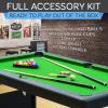 imageSereneLife 6Ft Folding Pool Table  Best in Stability  Steel Frame Fully Supported Slate Welded Leg Supports with Safety Anti Collapse Locks 128LB Heavy Duty Billiard Game and Accessory SetGreen