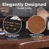 imageSereneLife 84 Poker Table 8 Player Octagonal Foldable Cardboard Leisure Game Table Casino Style with WaterResistant Cushioned Rail w 8 Cup HoldersBrown