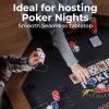 imageSereneLife 84 Poker Table 8 Player Octagonal Foldable Cardboard Leisure Game Table Casino Style with WaterResistant Cushioned Rail w 8 Cup HoldersBrown
