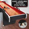 imageSereneLife Shuffleboard Table 9ft Poly Coated Surface with Accessories Abacus Style Scoring Fast Puck Action Play Indoor and Outdoor Portable Arcade Shuffle Board Game Table for Kids and Adults