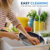 imageSereneLife 15Pc Blue Cookware Set  NonStick HeatResistant Pots ampamp Pans with Lids Dishwasher Safe Includes Matching UtensilsGray