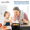 imageSereneLife 6Piece Pots and Pans Set  Nonstick Cookware Black Coating HeatResistant Dishwasher safe Includes Fry Pans Saucepans with Lids Color GrayBlack
