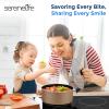 imageSereneLife 6Piece Pots and Pans Set  Nonstick Cookware Black Coating HeatResistant Dishwasher safe Includes Fry Pans Saucepans with Lids Color GrayGold