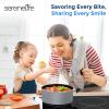 imageSereneLife 6Piece Pots and Pans Set  Nonstick Cookware Black Coating HeatResistant Dishwasher safe Includes Fry Pans Saucepans with Lids Color GrayGray