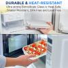 imageSereneLife 8Piece Glass Baking Dish with Lids Set   4 Heavy Duty Rectangular Glass Baking Pan with 4 BPAFree Lids  OvenSafe Bakeware for Lasagna Meats Desserts  Dishwasher Safe RedWhite