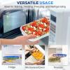 imageSereneLife 8Piece Glass Baking Dish with Lids Set   4 Heavy Duty Rectangular Glass Baking Pan with 4 BPAFree Lids  OvenSafe Bakeware for Lasagna Meats Desserts  Dishwasher Safe RedBlue